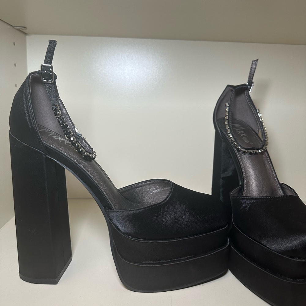 Black platform heels